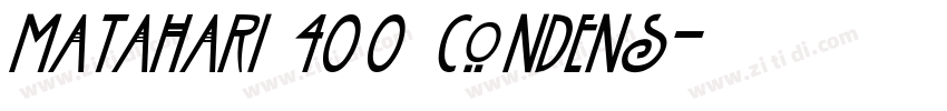 Matahari 400 Condens字体转换